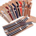 Wholesale Men Women Fashion Y Back Adjustable Braces High Quality 2.5cm Width 3 Clip Elastic Suspenders