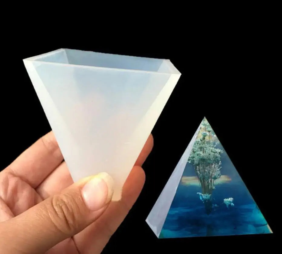 HY DIY Super Pyramid Silicone Mould Resin Craft Jewelry Making Mold Plastic Frame
