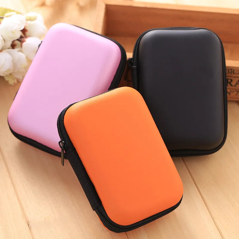 Factory Price 2.5" HDD Bag External USB Hard Drive Disk Carry Mini Usb Cable Case Cover Pouch Earphone Bag Hard Disk Case
