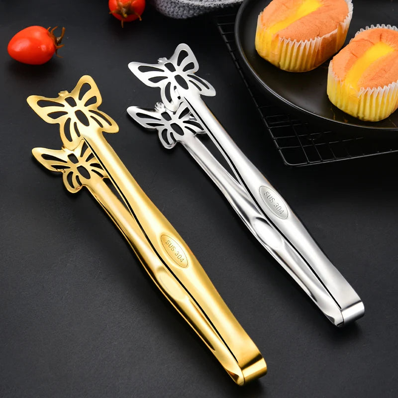 10inch Barbecue Cooking 304 Stainless Steel Kitchen Tongs Cooking Utensils Cookware Set Food Clip