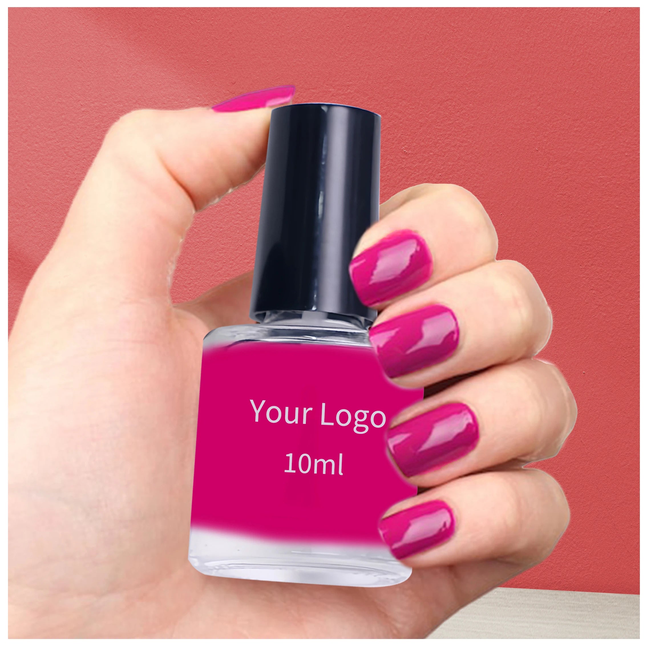Henna Nail Polish 10ml Peach Pink Brown Red Black Waterproof Permanent Halal Nail Stain Plant-Based Nail Art Makeup