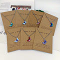 Wholesale INS Bohemian Alloy Butterfly Necklace Colorful Chain Necklace for Women Accessories