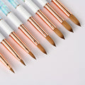 Professional Nail Art Brushes Private Label Custom Logo Brush Gel Nails Kolinsky Nail Brush