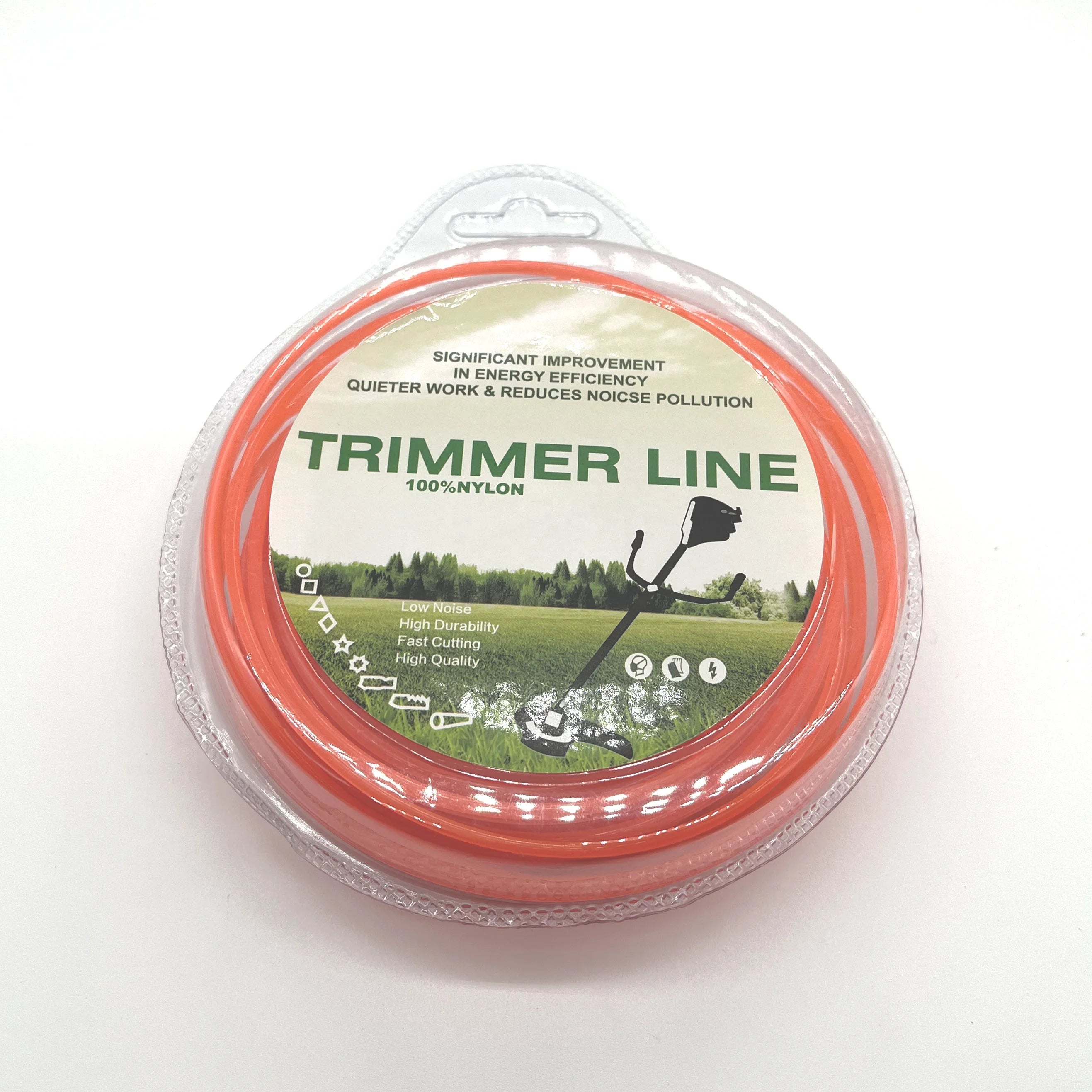 2.4mm Red 30m Round Shape Petrol Grass Nylon Trimmer Line