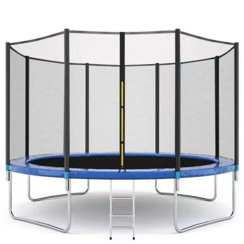 Outdoor Recreational Trampoline W/ Enclosure Net Non-Slip Ladder  Combo Bounce Outdoor Trampoline for Adults Kids