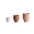 Modern Minimalist Decorative High Flower Pots and Planters with Vertical Stripe Fleshy Simple Ceramic Flower Pots