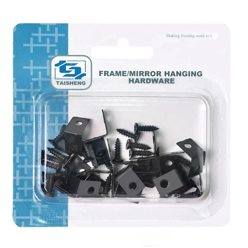 75PCS TS-K131 Blister Box L Shape Iron Corner Brackets Set Taisheng Frame Mirror/Glass Holding Reliable Quality Drop Shipping