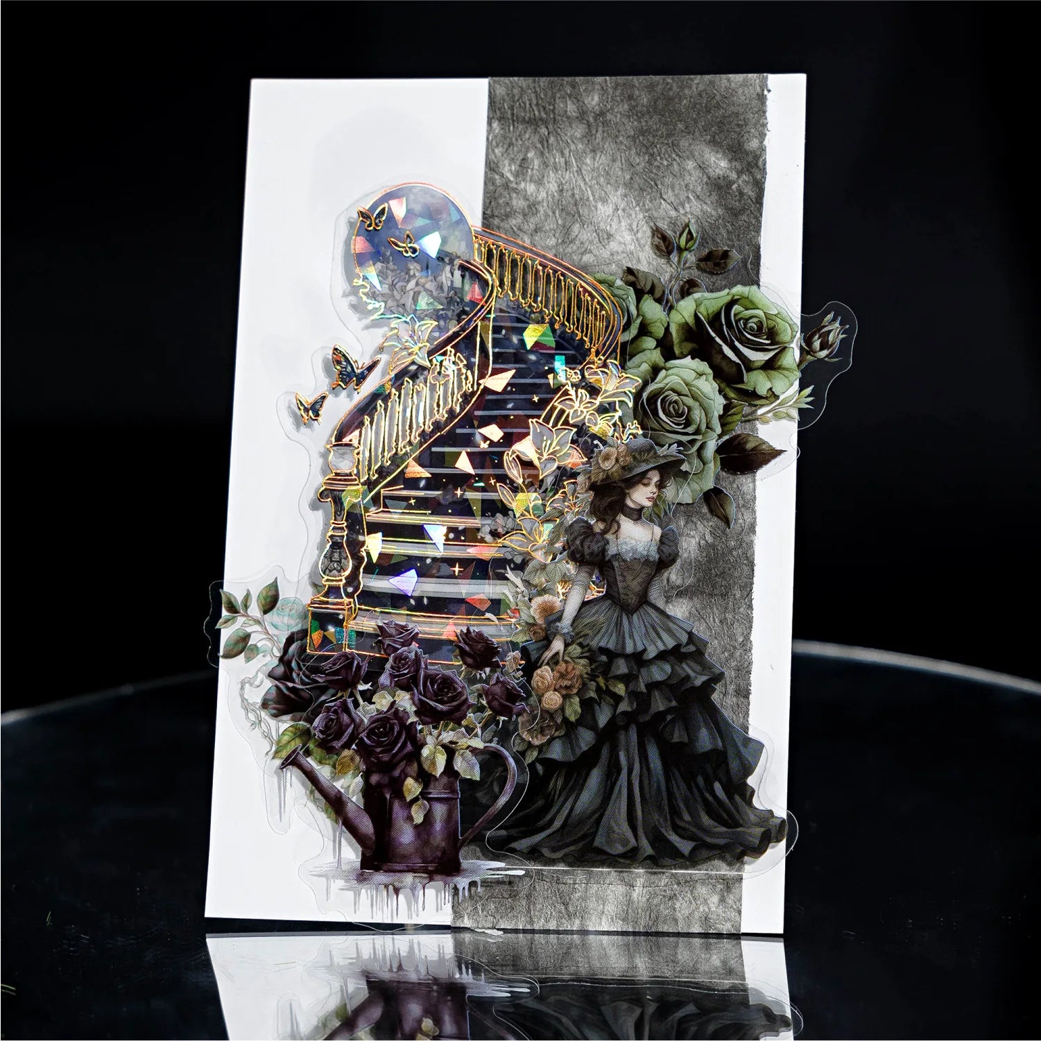 10 Stickers Per Pack Stickers Stairway to Heaven Series Castle Stairs Handbook Material Decorative Stickers