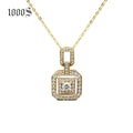 Wholesale 1000S Customizable 18K Gold Chain Diamond Pendant Necklace for Women