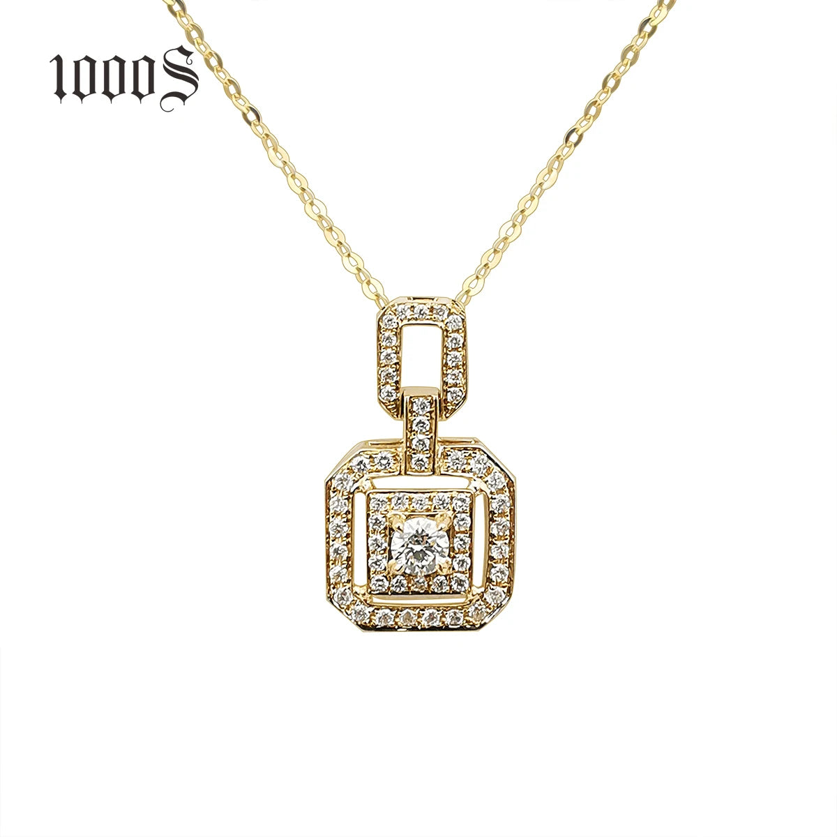Wholesale 1000S Customizable 18K Gold Chain Diamond Pendant Necklace for Women