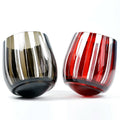 Wholesale in Stock Rotating Whiskey Glasses  Luxurious Crystal Red /Grey 160ml  Unique Arched Convex Bottoms