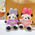 Cartoon Peluches Plushie Plush Toys Sweater Heart Bow Panda Keychain Soft Stuffed Animal Toys Panda Kawaii Plush Doll Key Rings