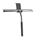 Stainless Steel Window Glass Cleaning Brush with Rubber Handle Shower Squeegee Accessory Wiper Blade Cleaner