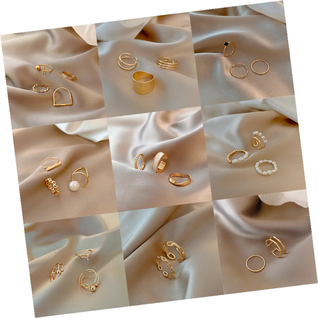 DAIHE Wholesale Fashion Korean Gothic Style Opening Adjustable Geometrics Rings for Wedding Party