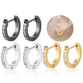Fashion Zircon Crystal Earrings Jewelry Stud Earring 316 Stainless Steel Women Earrings