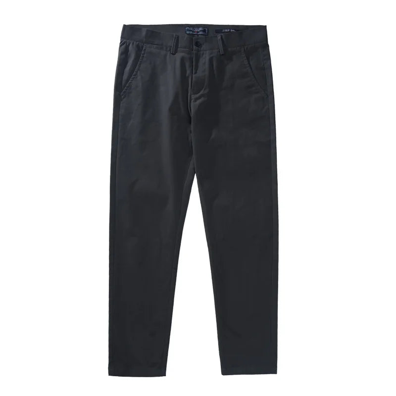 2022 Most Popular Straight Casual Cotton Solid Color Chino Men Pants