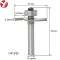 Ball T-cutter Woodworking Milling Cutter Slotting Cutter Router Bit