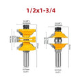 Industrial 2pcs 12mm Shank Coated Ogee Router Bit Set - 55HRC Woodworking Machine Tool RoHS