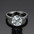 Top Quality Luxury Wedding Jewelry 9mm 3ct Pass Test 925 Sterling Sliver VVS Moissanite Diamond Engagement Rings