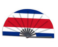 2022 Wholesale Custom Printed National Cuntry Flag Costa Rica Folding Bamboo Hand Held Fan