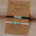 Luminous Heart Bracelet Couple Charm Handmade Adjustable Rope Matching Friend Bracelet Jewelry Gifts Heart Rope Bracelet