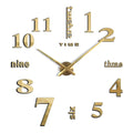 Wholesale Modern Design 3d Diy Mirror Frameless Wall Sticker Clock Decor