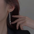 925 Sterling Silver Tassel Earrings Women's Light Luxury 2022 New Fashion Long Style Earrings Trend Versatile Pieces