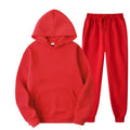 Solid Men's Sweatsuit Men's Hoodie Jogger Sets Custom Logo Casual Polyester Adults Autumn Jogging Sets for Unisex
