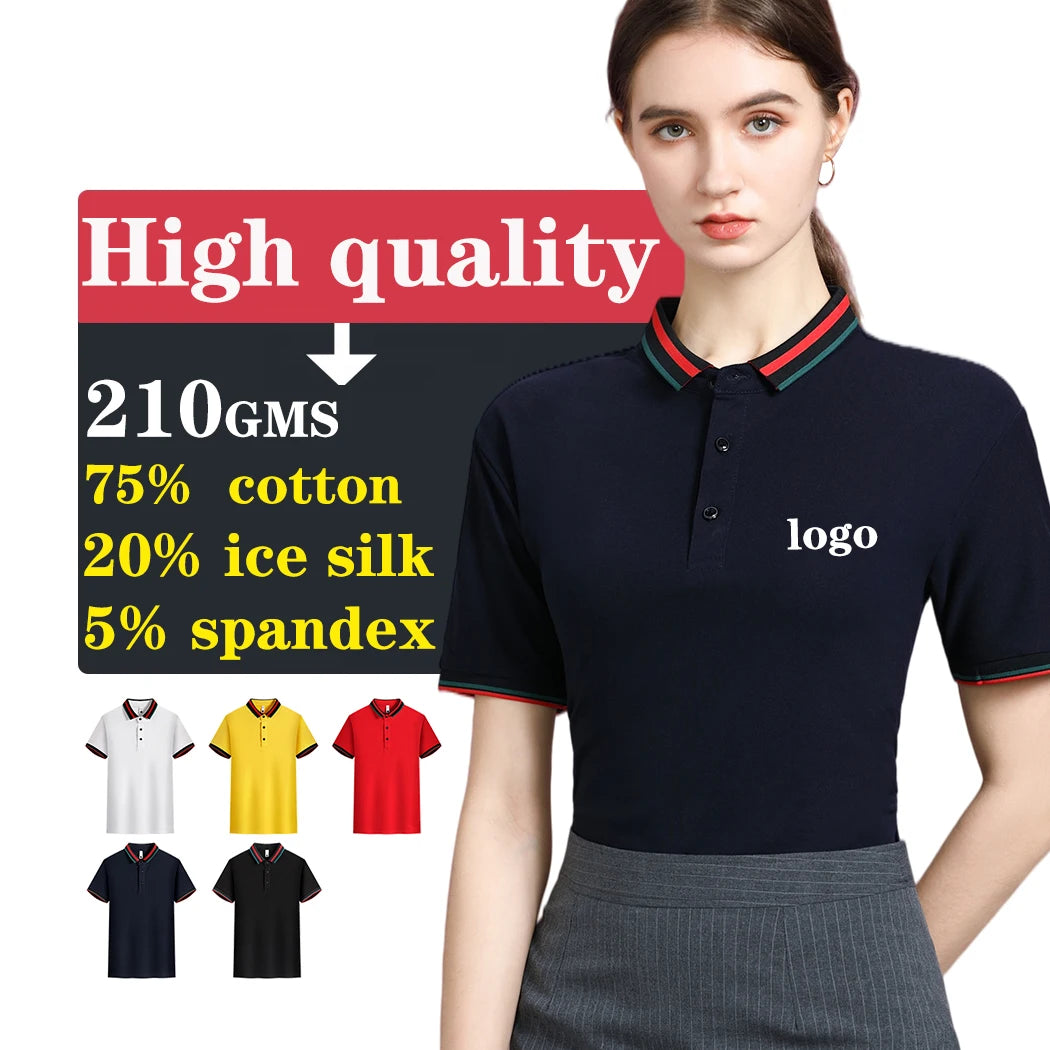 Short Sleve Ladies Golf Shirts Cotton Women Polo t Shirts Custom Womens Polo Shirt