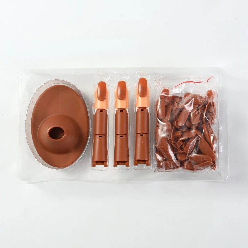 Nail Practice Hand Manicure Training ABS Finger Art Model Realistic Nails Practice Hand for Acrylic Nails