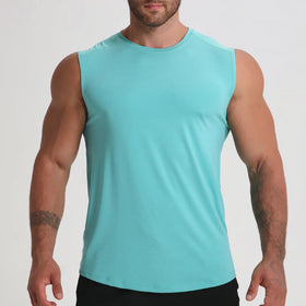 Men's Sleeveless Workout Swim Shirt Quick Dry Athletic Running Gym Muscle Beach Tank Top