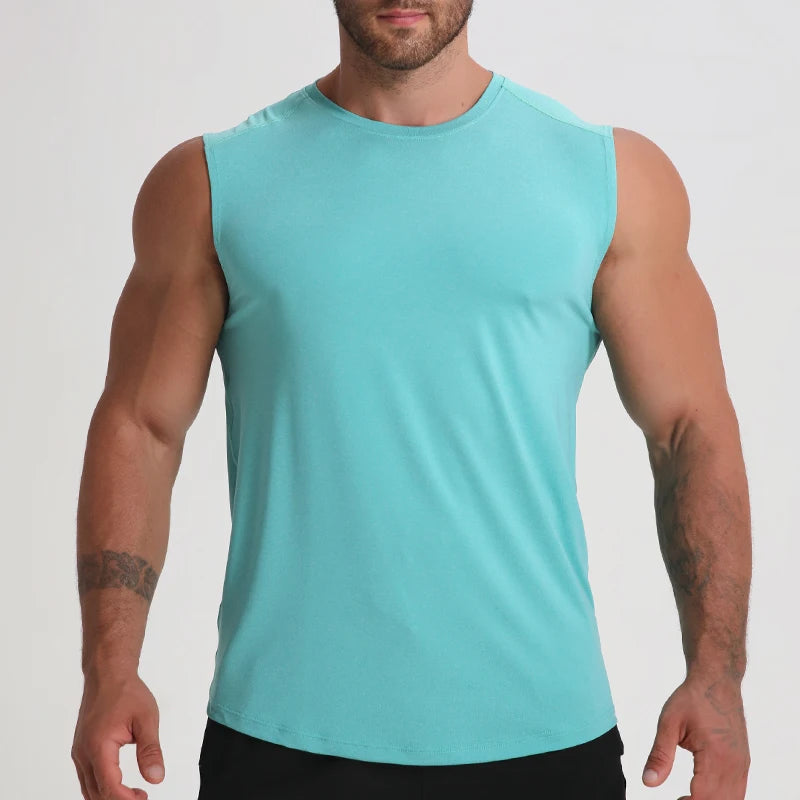 Men's Sleeveless Workout Swim Shirt Quick Dry Athletic Running Gym Muscle Beach Tank Top