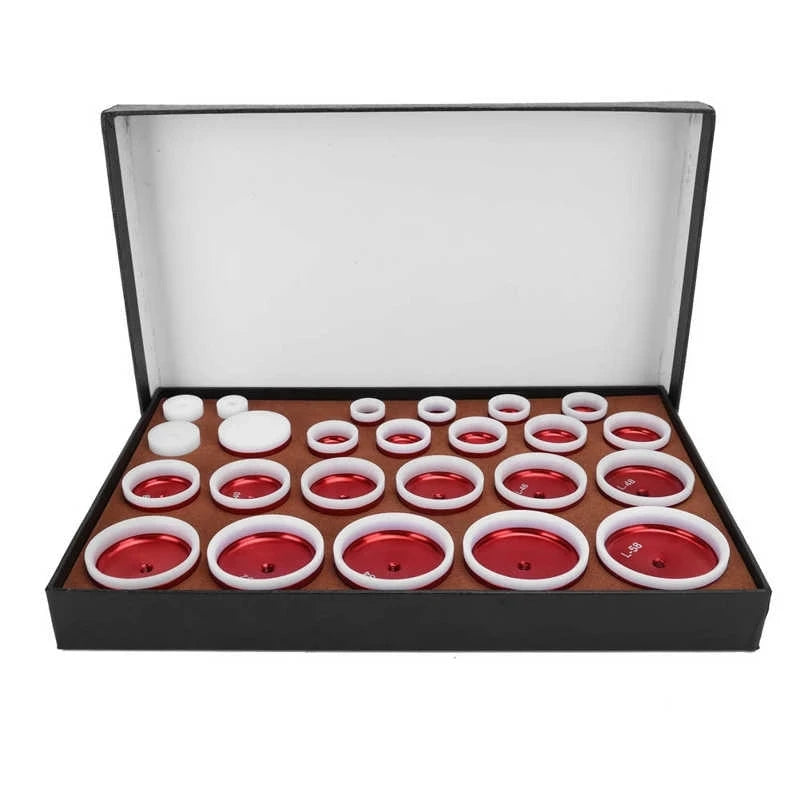 20/24pcs Professional Capping Machine Dies with Base Watch Back Cover Pressing Machine Watchmaker Watch Repair Tool Accessory