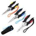 Top Right FP007 Medium Size Stainless Steel Fishing Plier with Sheath Lanyard and Self Locking System Fishing Pliers