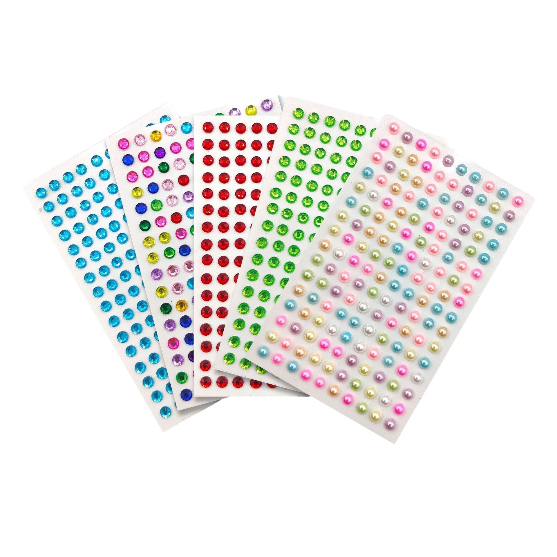Music Festival Face Jewels 5mm Temporary Tattoo Sticker Circle Rhinestone Design