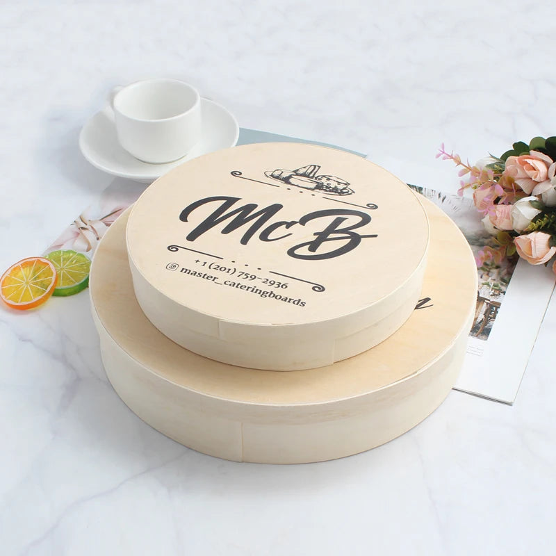 Lightweight Soft Veneer Wood Cheese Box Round Balsa TAKPAK Wood Food Storage Container Box Gift Box