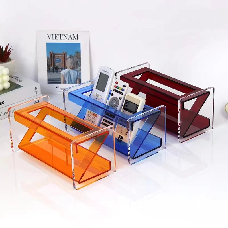 Acrylic Multi-Function Desktop Rack for Tool & Remote Control Storage for Living Room & Bathroom Use