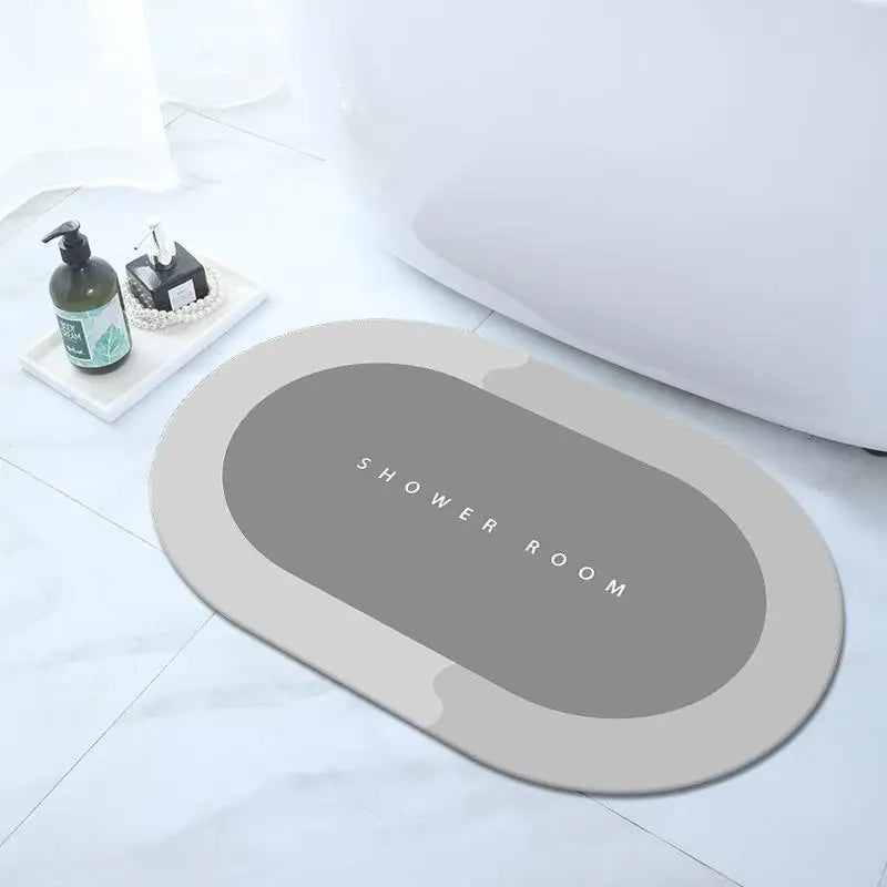 Upgraded Luxury Diatom Mud Non-Slip Foot Mats Water Absorbent Bathroom Toilet Door Rugs 2.5mm Thick Washable for Home Use