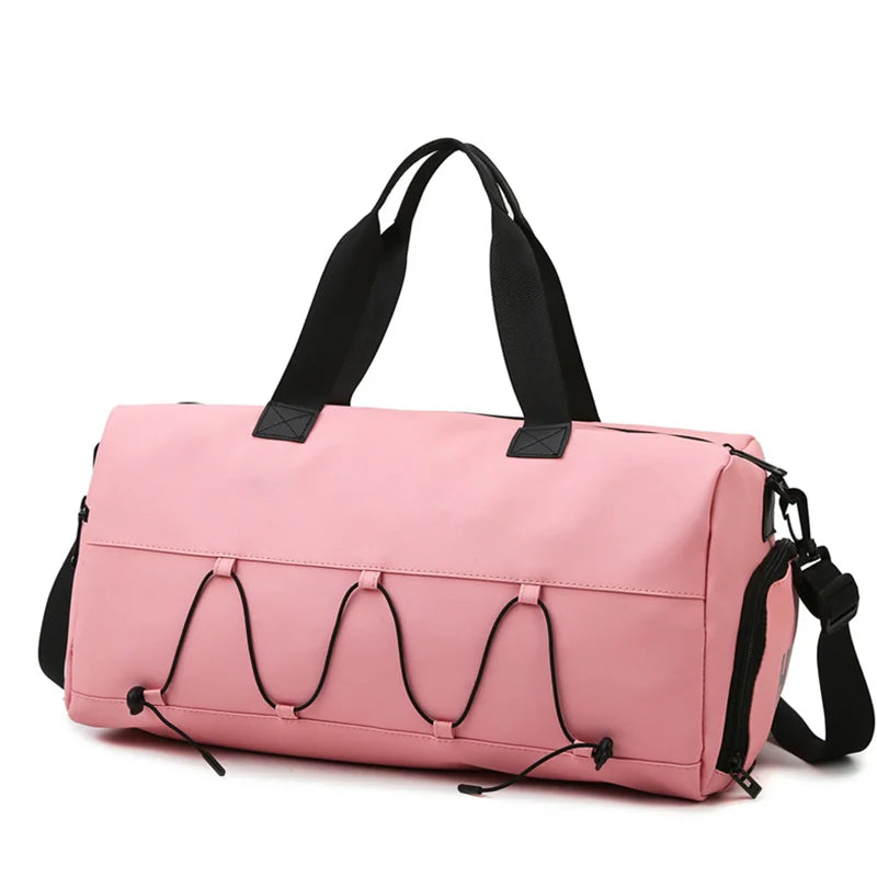 Premium Polyester Leather Travel Duffel Bag Fashion Waterproof Outdoor Activity Closure Zipper Travel Bag