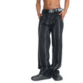 2024 New Arrivals Stripe Design Men Black Jeans Baggy Jeans Hombre Quality Denim Straight Leg Jeans