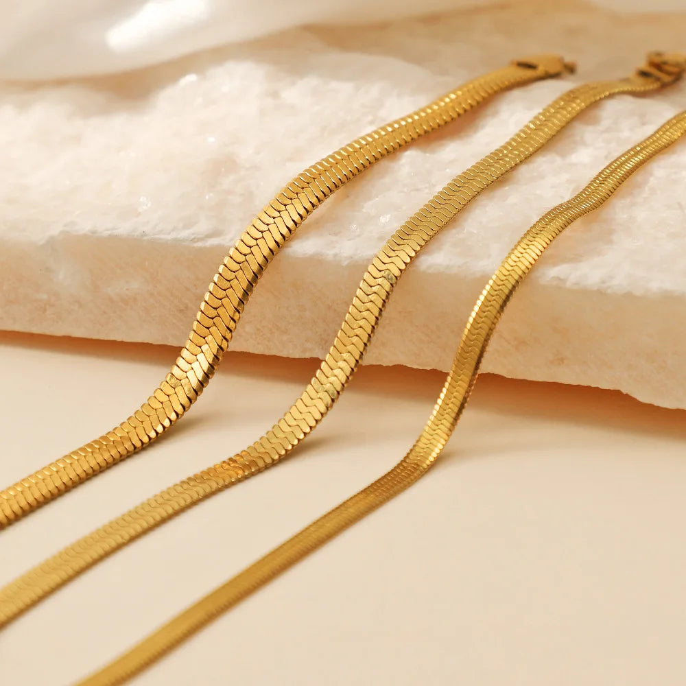 Geometric Watchbelt Stainless Steel Jewelry Hop 8mm Belt Chain Bracelets for Women Men Wearing
