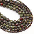 Wholesale 4-12mm Natural Dragon Bloodstone Gemstone Beads Smooth Round Loose Natural Dragon Bloodstone Beads for Jewelry Making