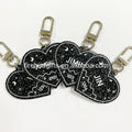 Custom Kpop Keychain Acrylic Glitter Heart Shape Acrylic Keychain