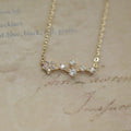 Korean INS Fashion Pure 925 Sterling Silver Clavicle Chain Shiny Zircon Star Shaped Pendant Necklace for Women Jewelry