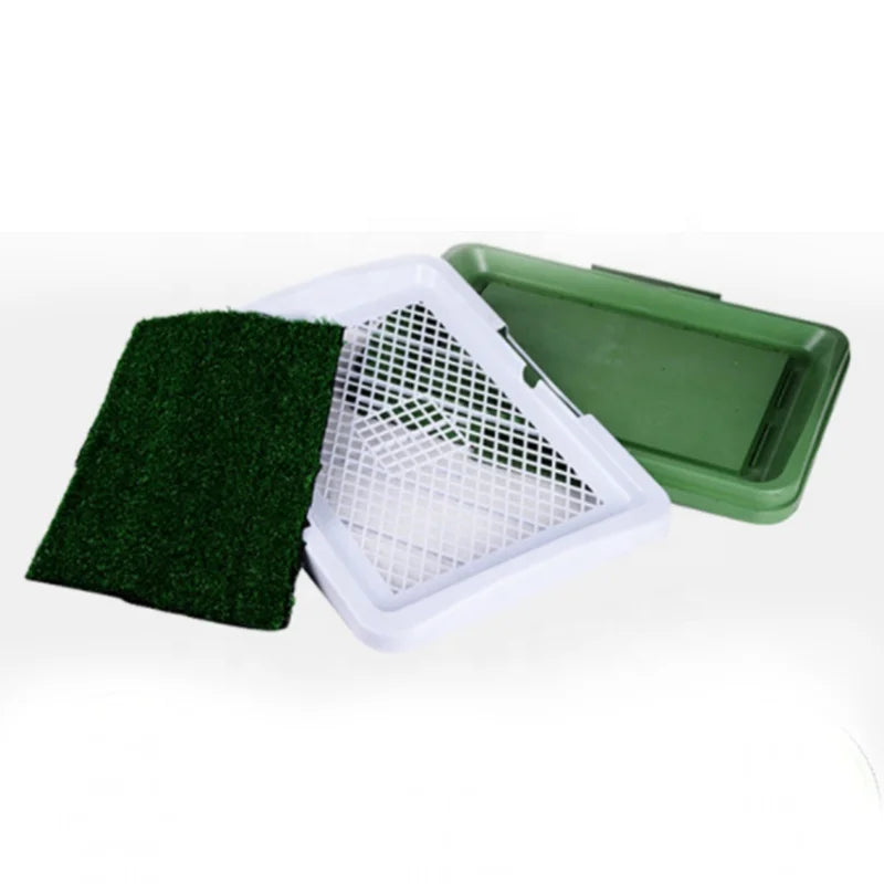 Eco-Friendly Dog Indoor Grass Toilet Mat Training Plastic Tray System for Dogs