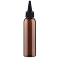 Custom logo Empty 60ml 100ml 150ml  clear Plastic Hair Oil Squeeze Applicator Packaging Bottle With Twist-open Dispensing Cap