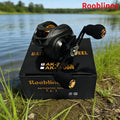 [Germany Stock] Rooblinos AK2000 Left Hand Baitcasting Reels for Fake Bait Fishing with Nylon Line