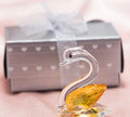 HY Custom Crystal Glass Couple Swan Wedding Centerpiece Decoration Gift K9 Crystal Swan Couple Glass Swans With Gift Box