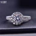 Silver 925 Original Round Brilliant Cut 1 Carat Diamond Test Past D Color Moissanite V Arm Ring for Women Wedding Fine Jewelry