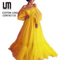 Liu Ming Luxury Autumn Trending Elegant Women Off Shoulder Bridal Classic Lace Floor Length Cocktail Party Evening Dresses